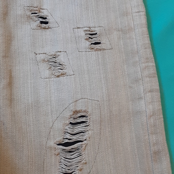 VINTAGE BRASS Tan , Distressed  JEANS, Size 32x32 - Picture 4 of 11